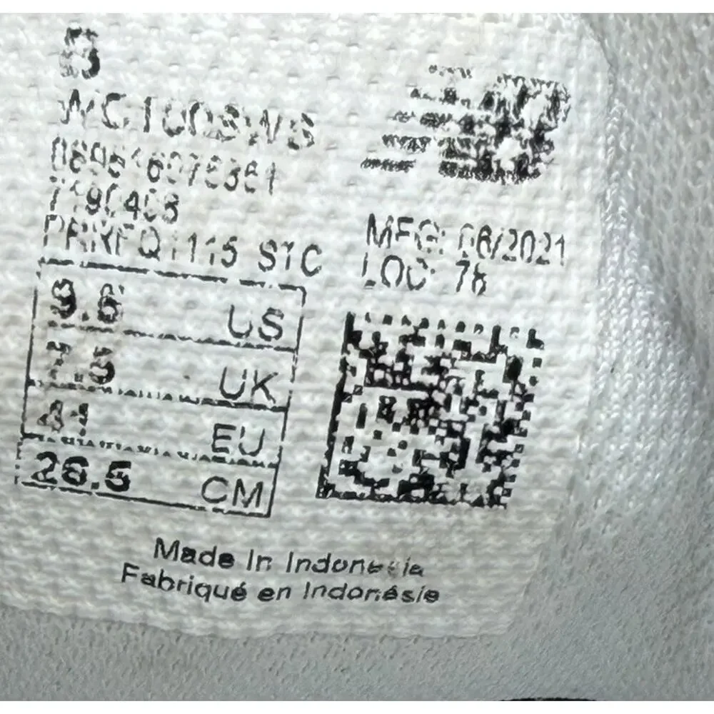 New Balance 1006 White Grey Women’s 9.5 B